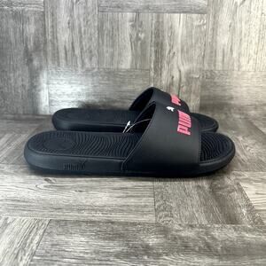 Puma Cool Cat 2.0 Comfort Slides Black Women's size 10